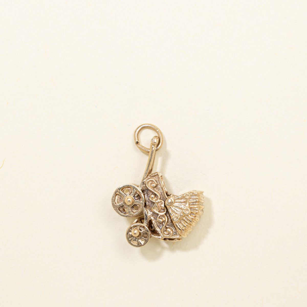 10k Yellow Gold Baby Carriage Charm