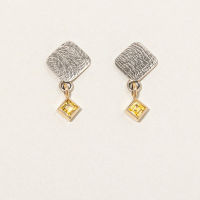 Yellow Sapphire Drop Earrings | 1.18ctw |
