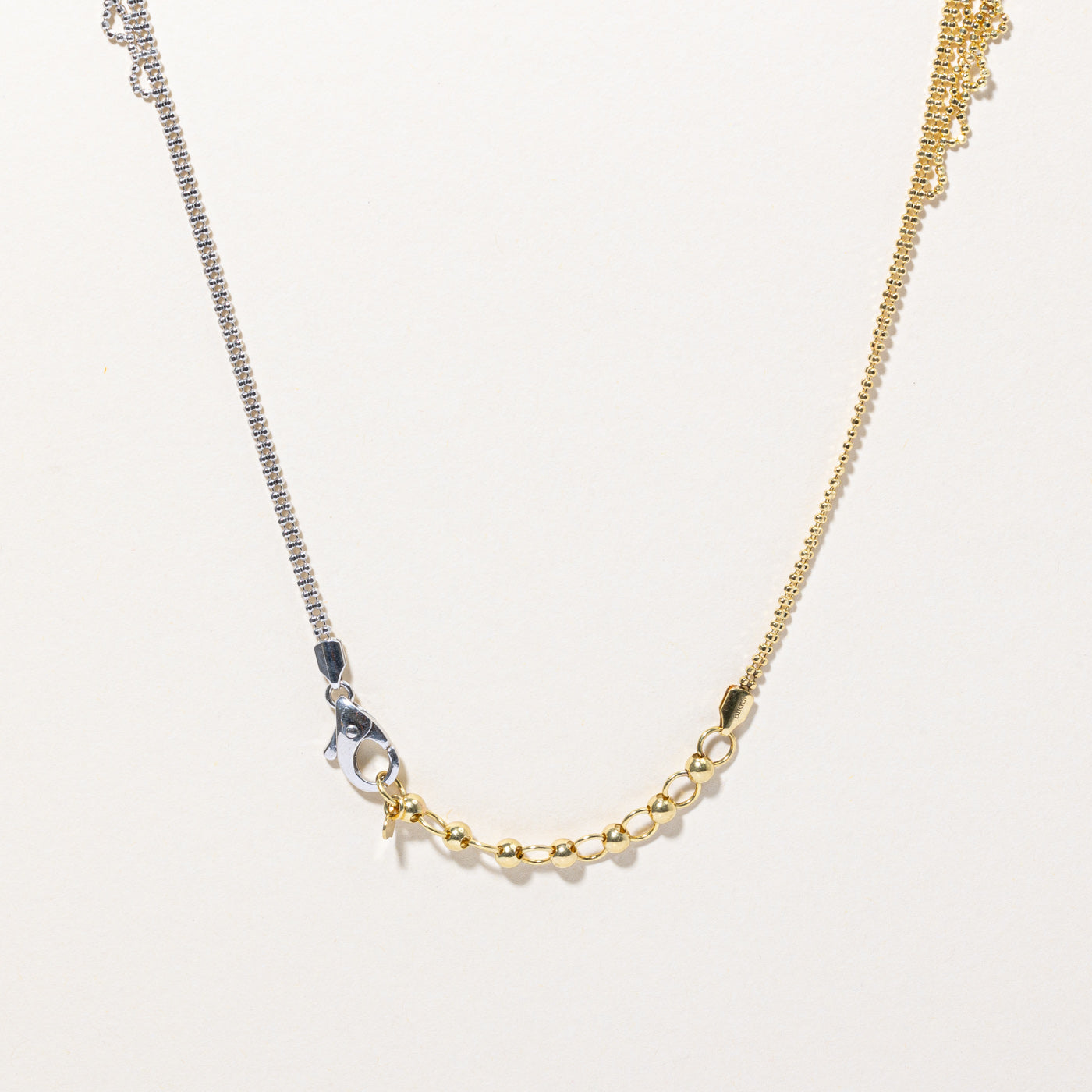 Collier Birks en maille bicolore or 18 carats | 16 pouces | 