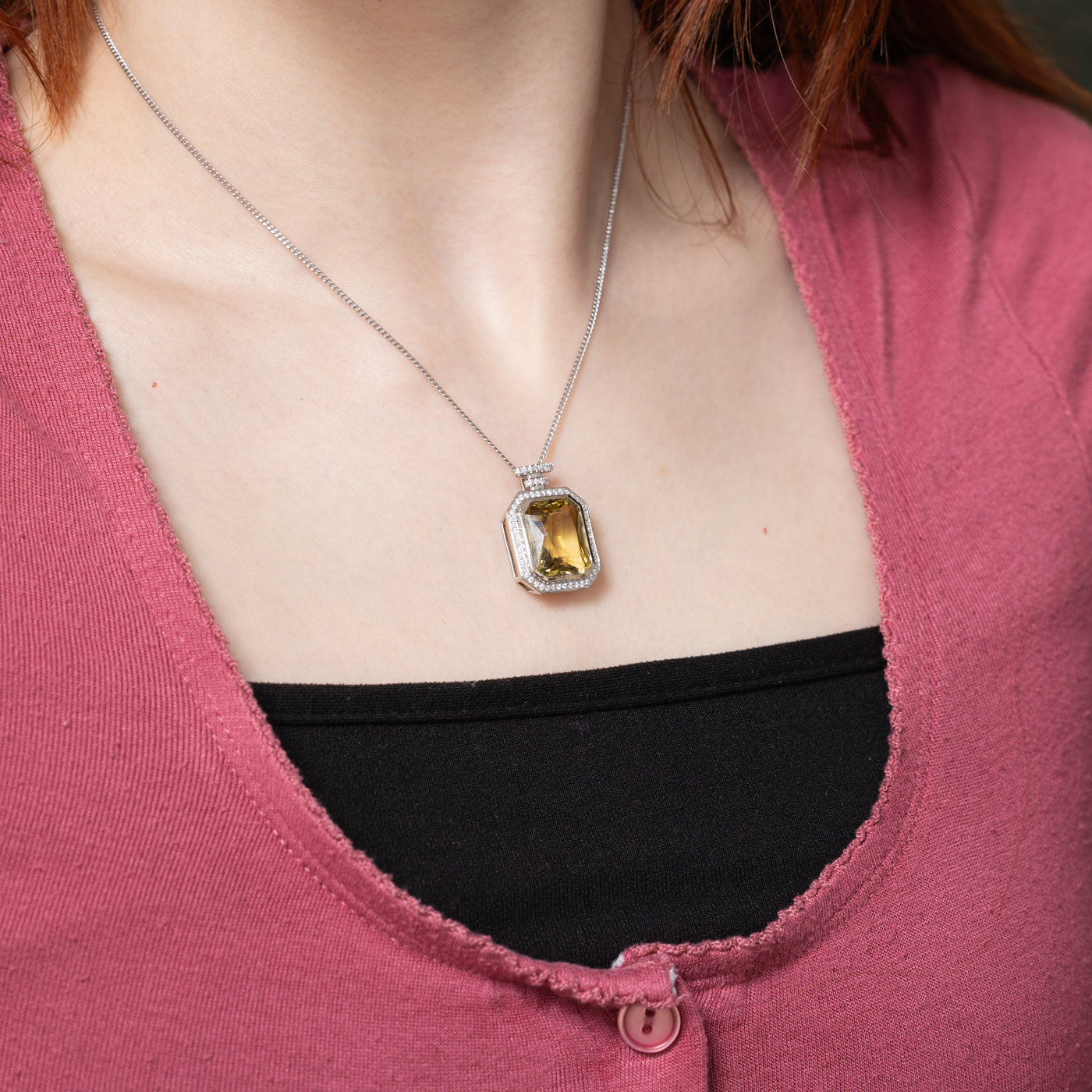 13.10ct GIA Untreated Alexandrite & Diamond Pendant | GIA 13.10ct | 0.30ctw