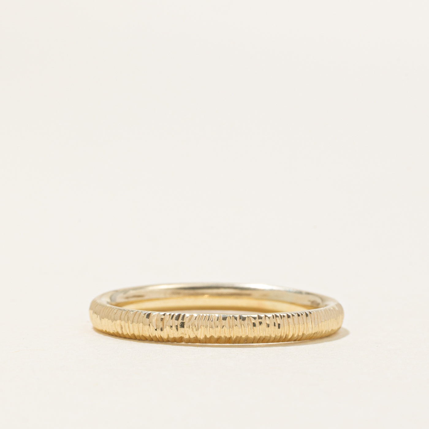 10k Yellow Gold Textured Band | 2.50mm | SZ 8.25
