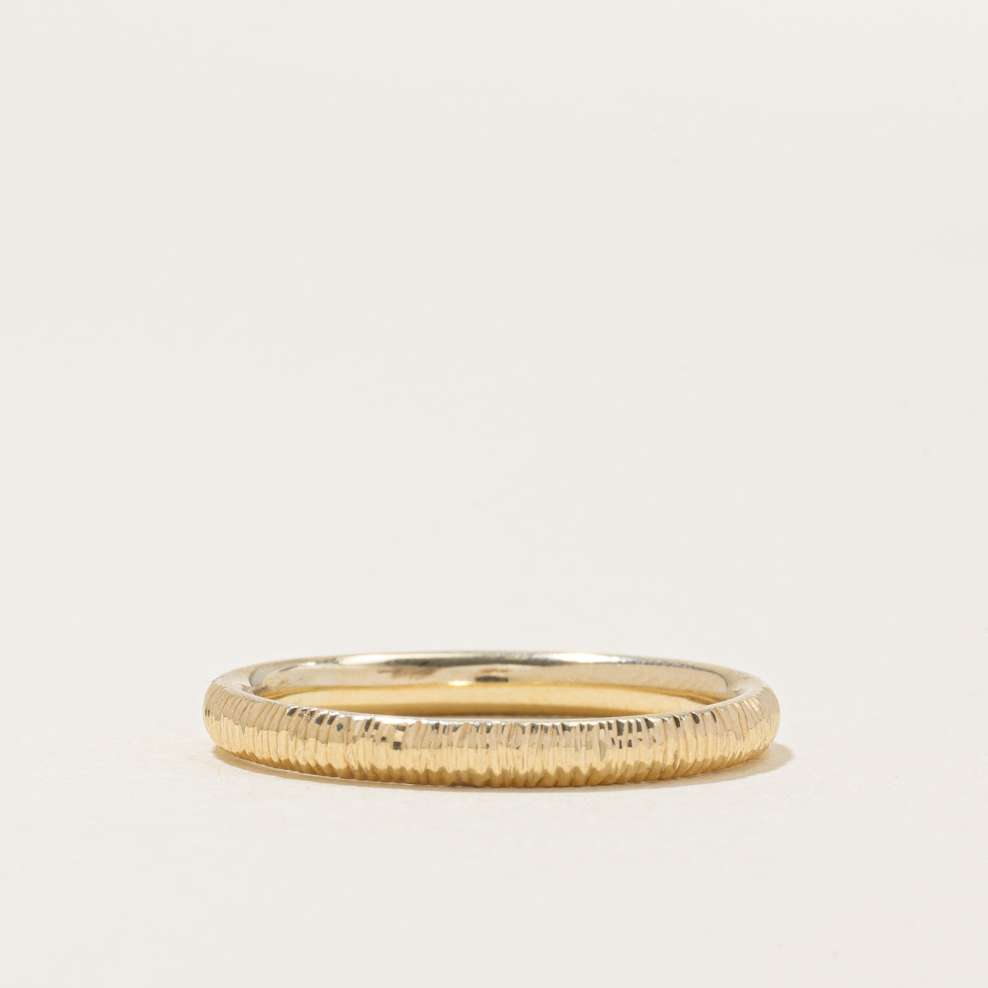 10k Yellow Gold Textured Band | 2.50mm | SZ 8.25