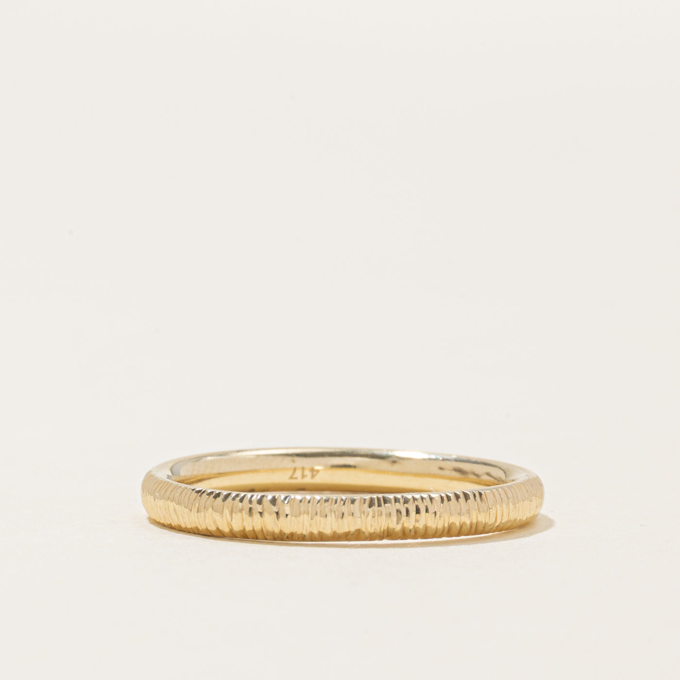 10k Yellow Gold Textured Band | 2.50mm | SZ 8.25