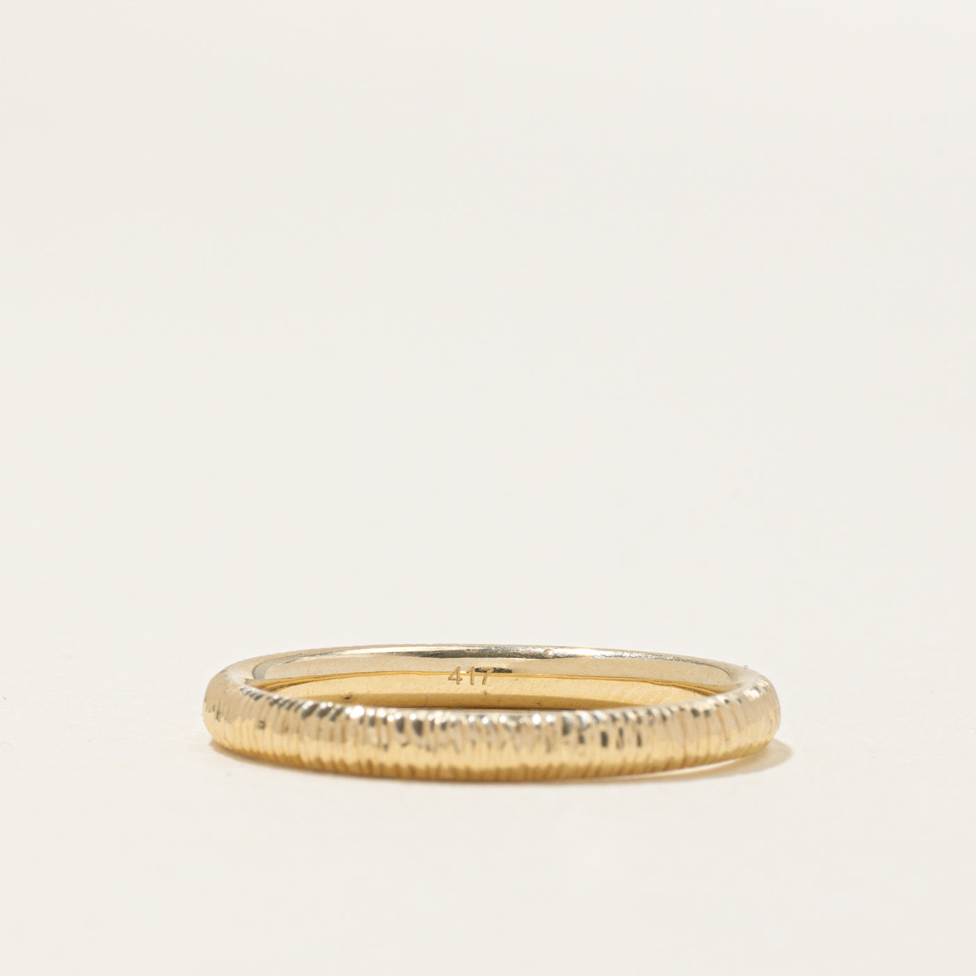 10k Yellow Gold Textured Band | 2.50mm | SZ 8.25