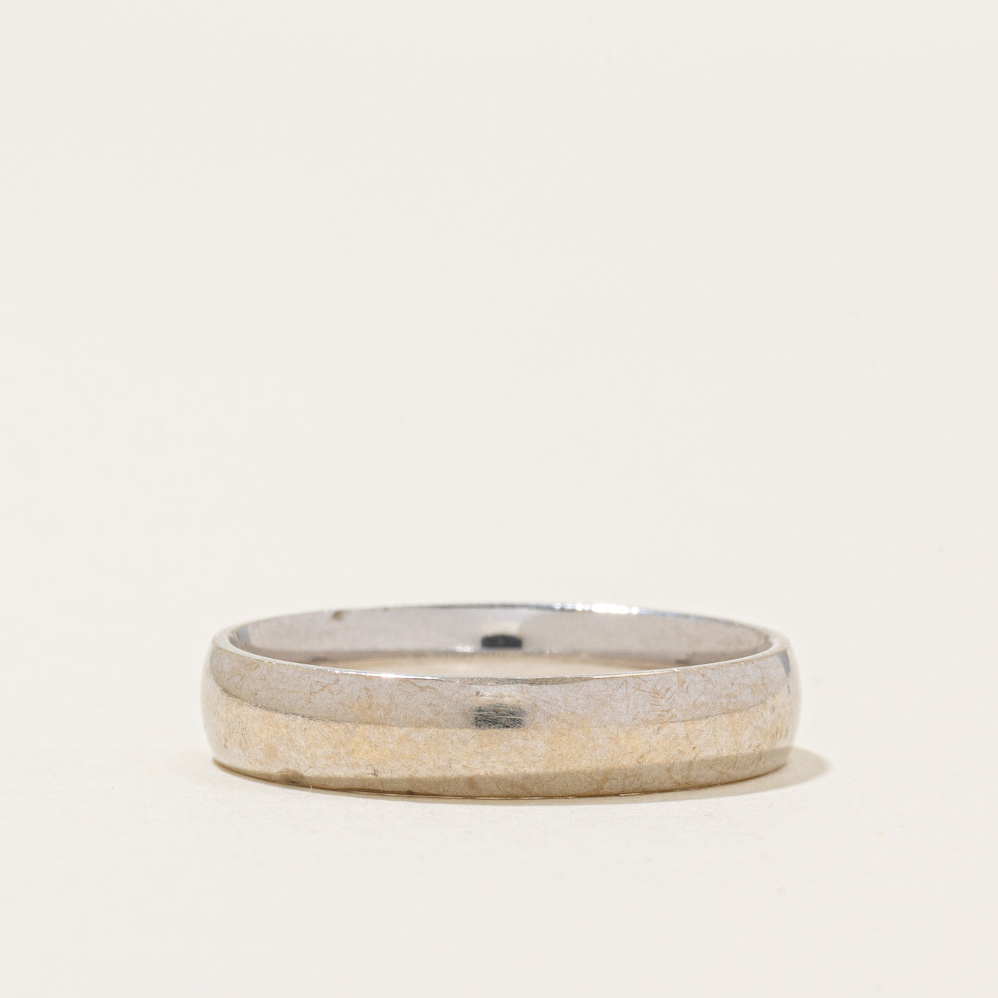 Canadian 10k White Gold Band | 4.05mm | SZ 7