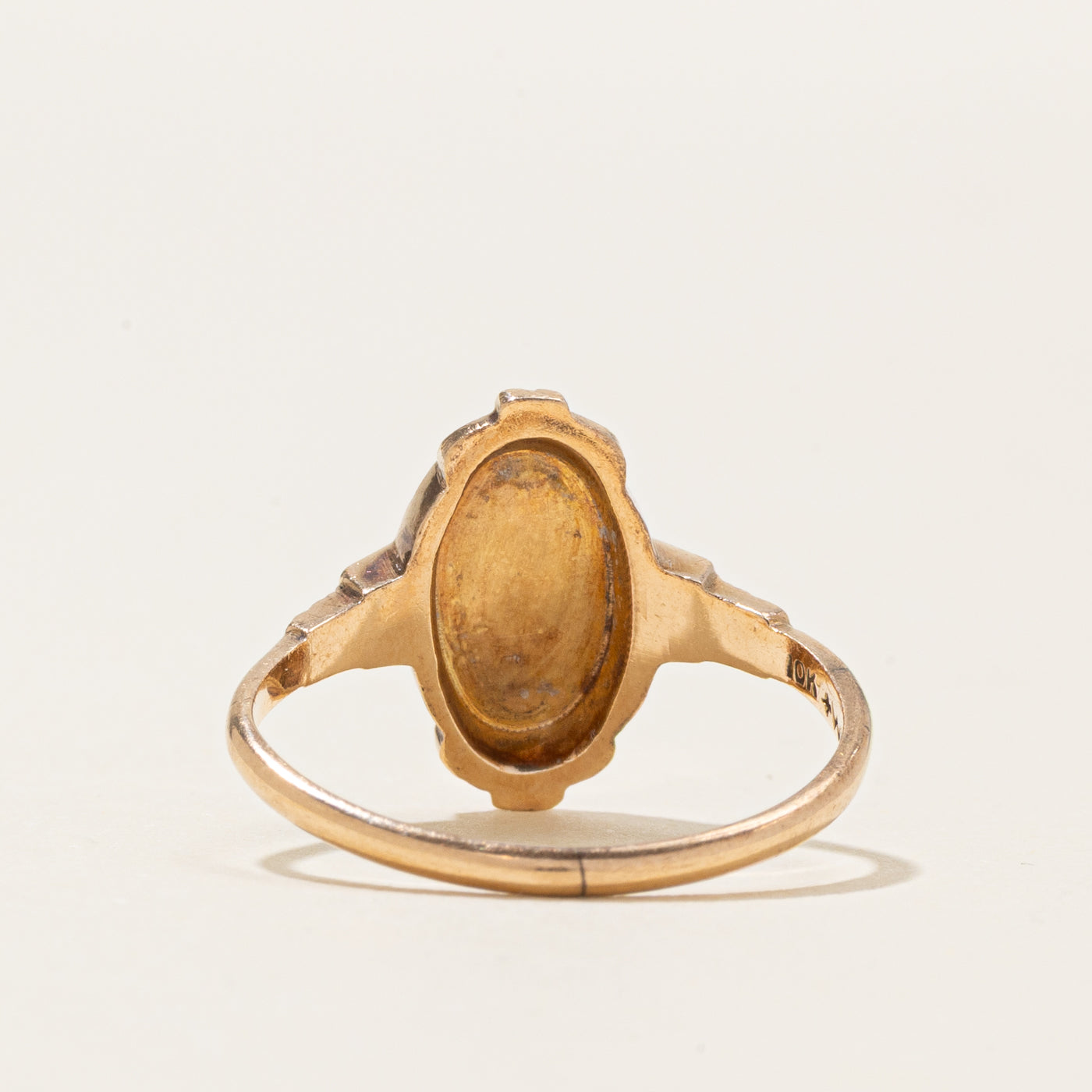 10k Yellow Gold "HS" Initial Signet Ring | SZ 6.25