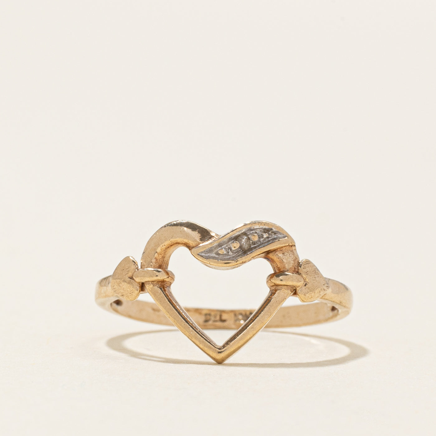 Diamond Open Heart Ring | SZ 4.75
