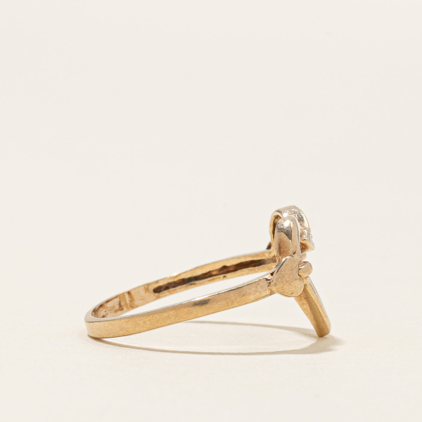 Diamond Open Heart Ring | SZ 4.75