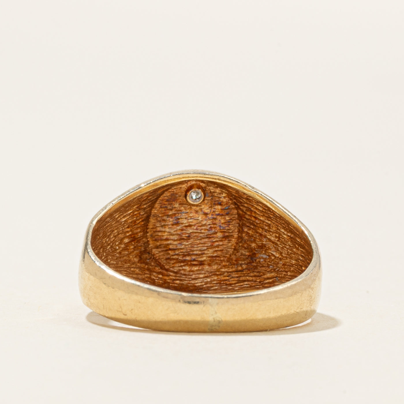 Single Diamond Signet Ring | SZ 7