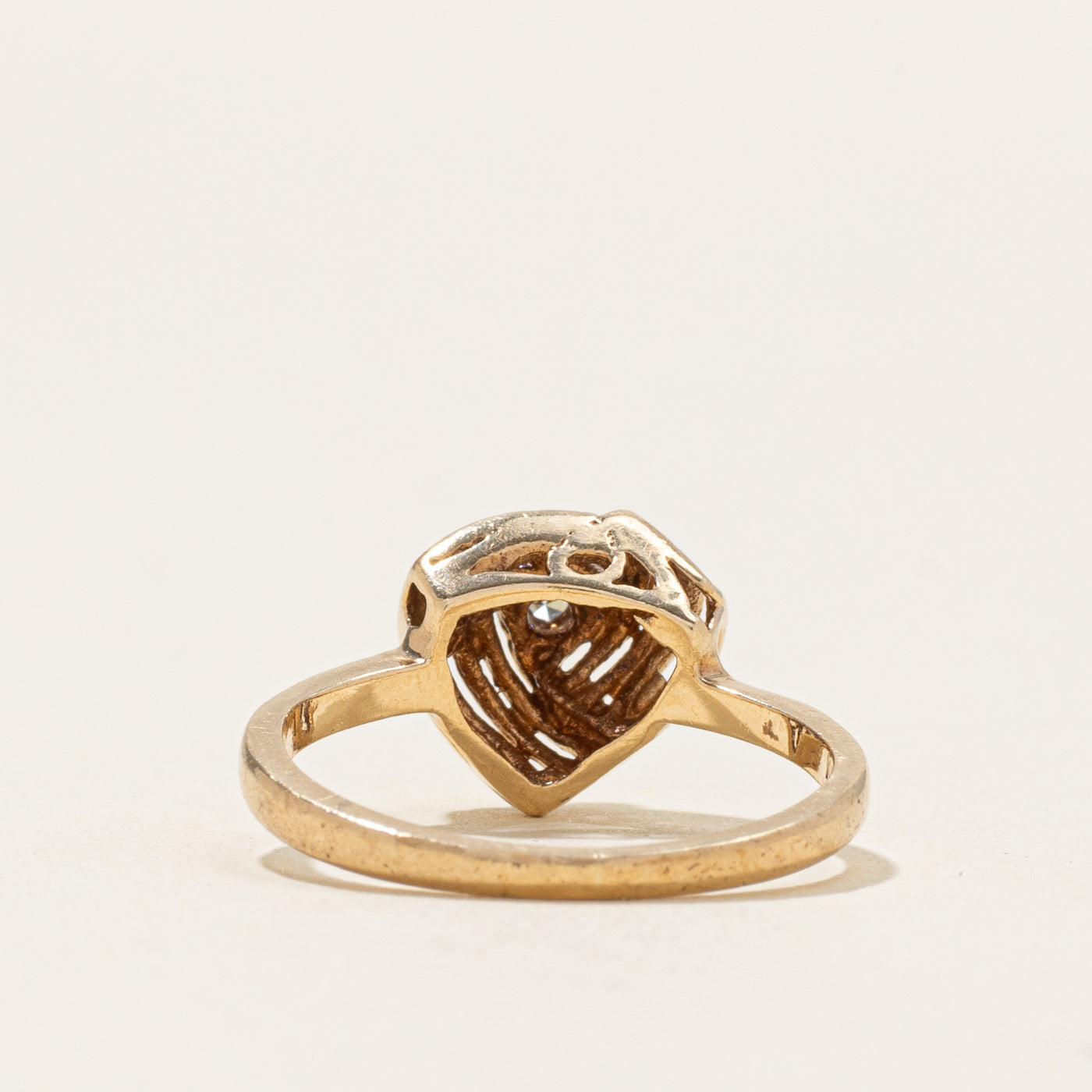 Diamond Grooved Knot Ring | SZ 4.75