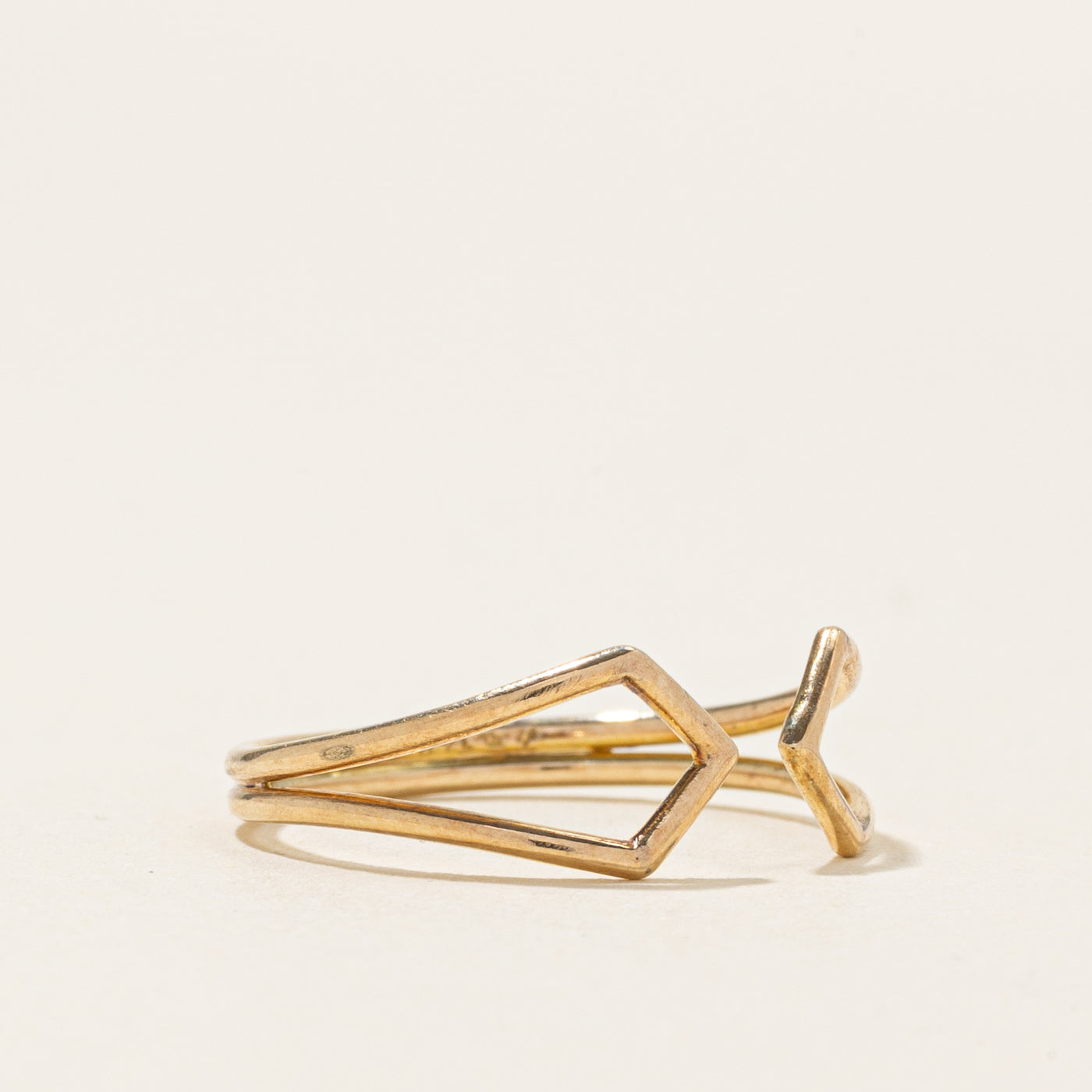 14k Yellow Gold Open Shank Ring | SZ 5.5