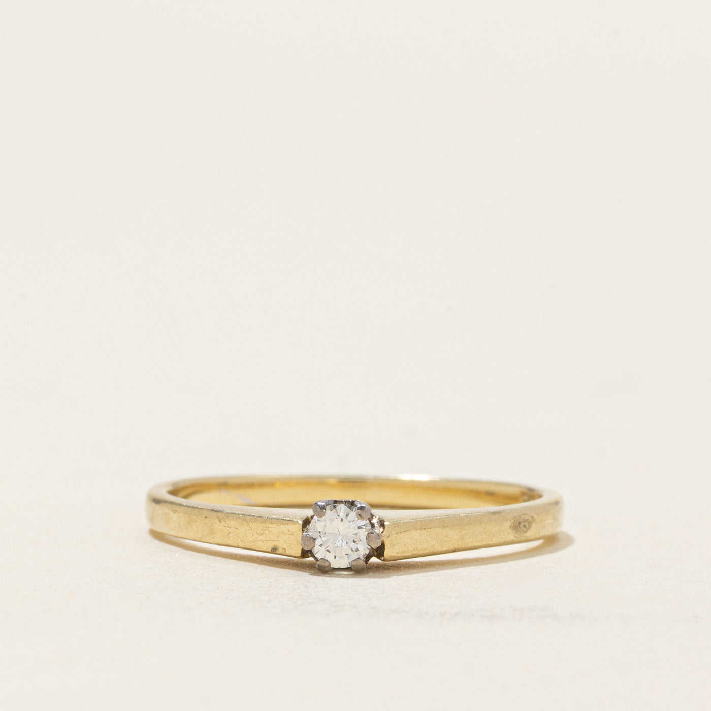 Solitaire Diamond Petite Ring | SZ 6.25