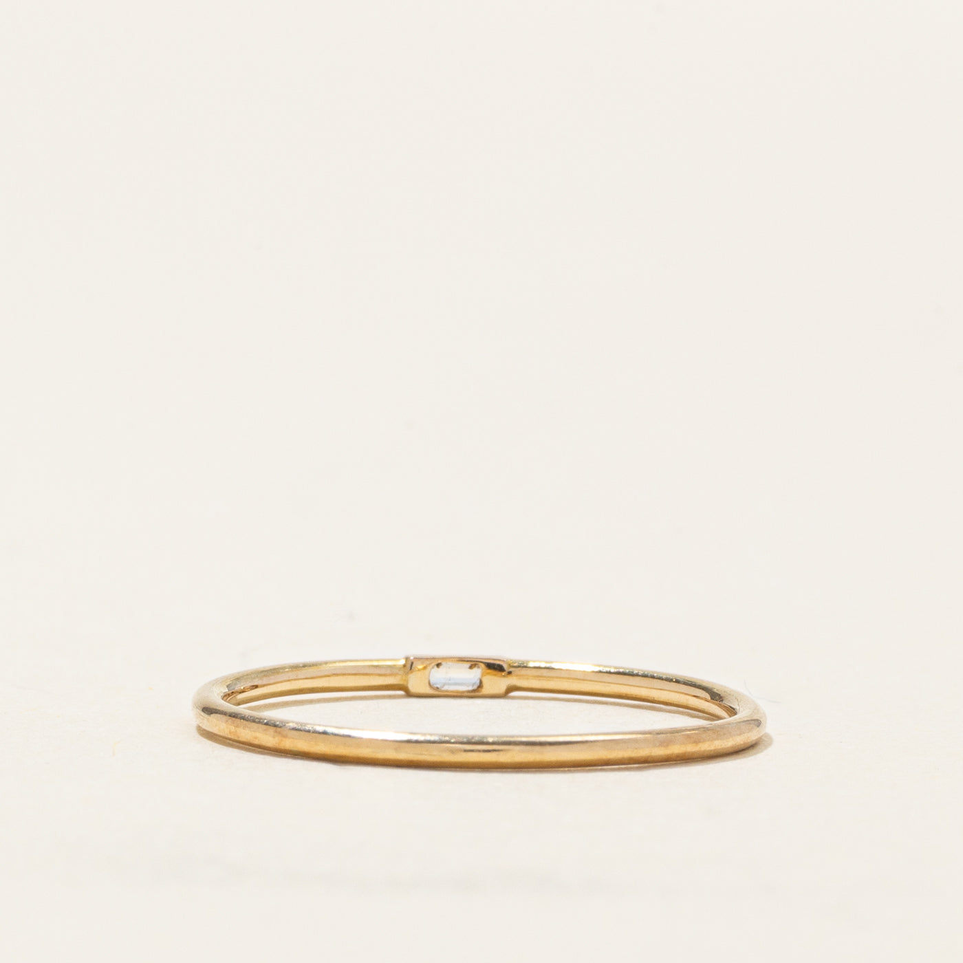 Baguette Cut Diamond Thin Stacking Band | SZ 5