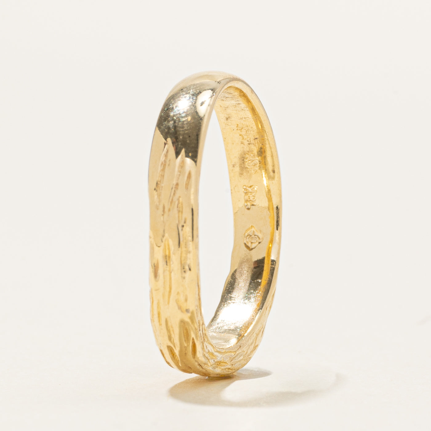 18k Yellow Gold Textured Band | SZ 9.5