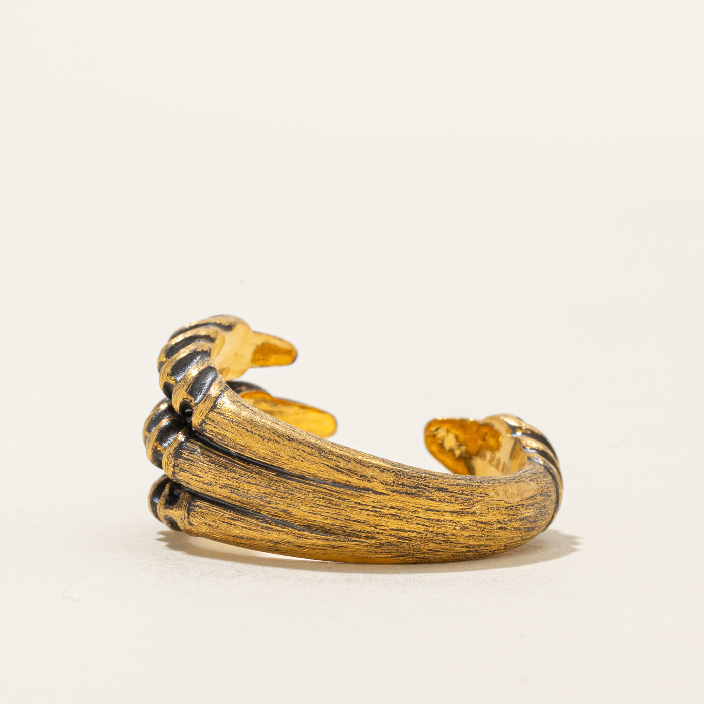 24k Yellow Gold Claw Ring | SZ 9.5