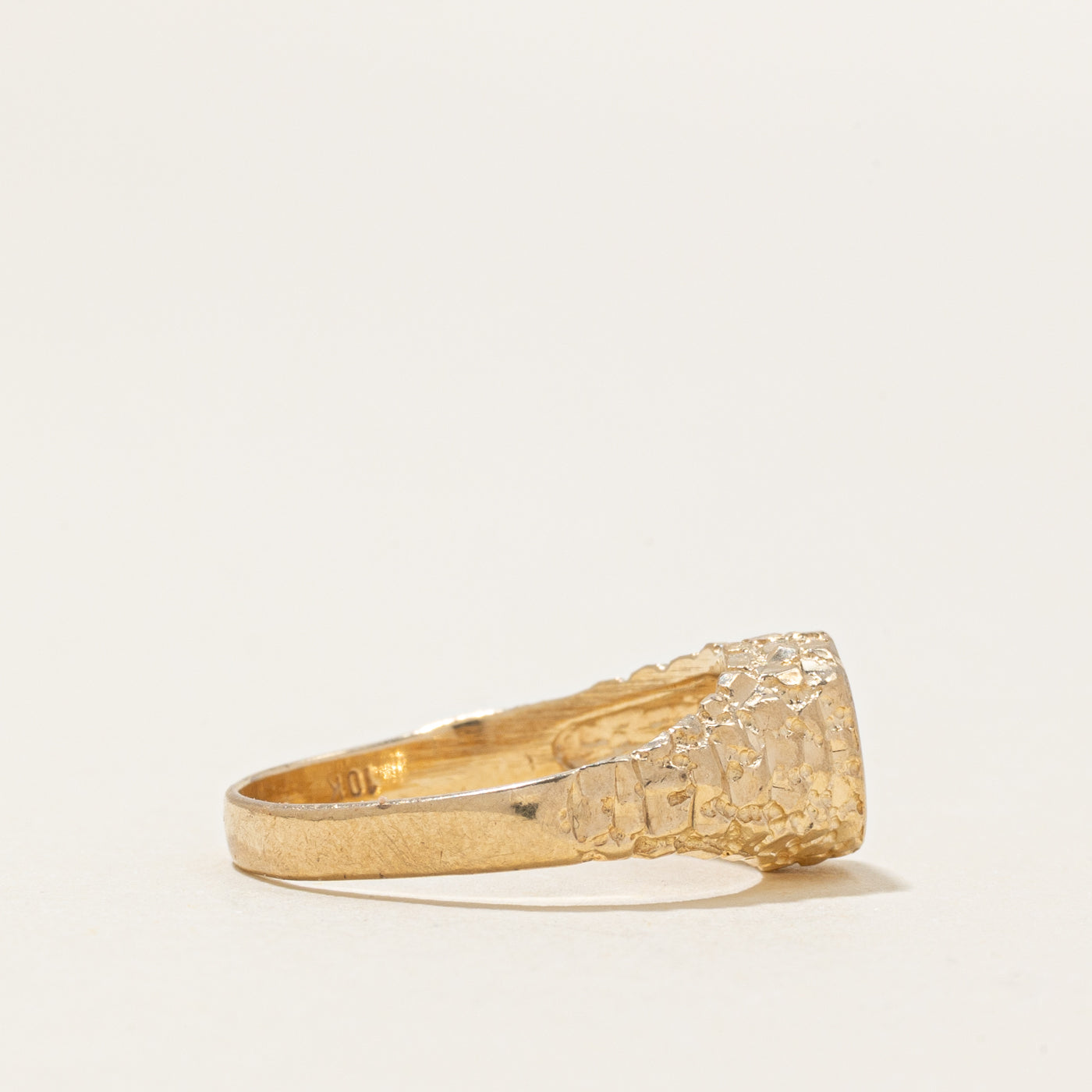 10k Yellow Gold "P" Initial Signet Ring | SZ 4.5
