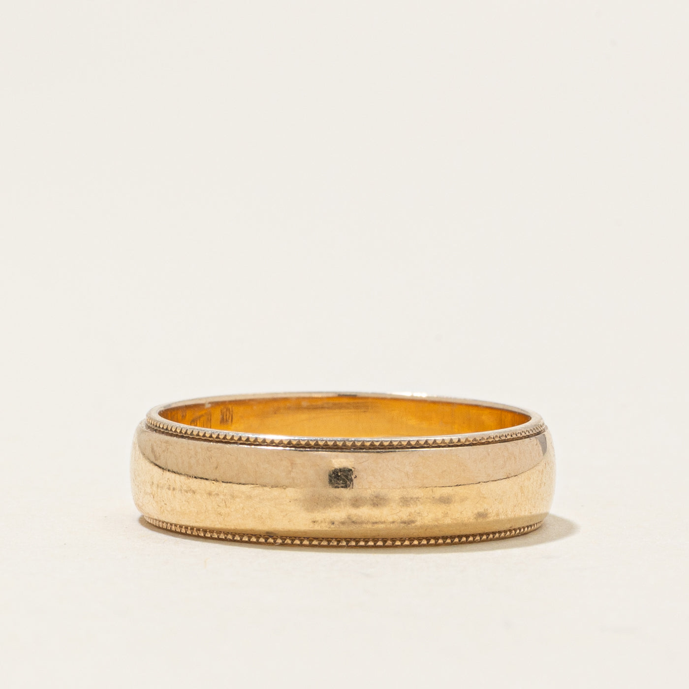10k Yellow Gold Milgrain Band | 4.80mm | SZ 6.25