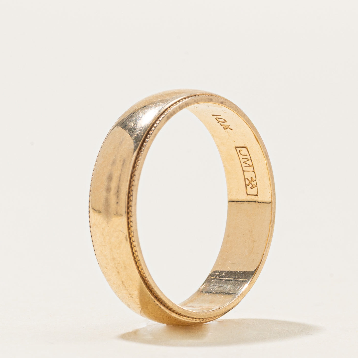 10k Yellow Gold Milgrain Band | 4.80mm | SZ 6.25