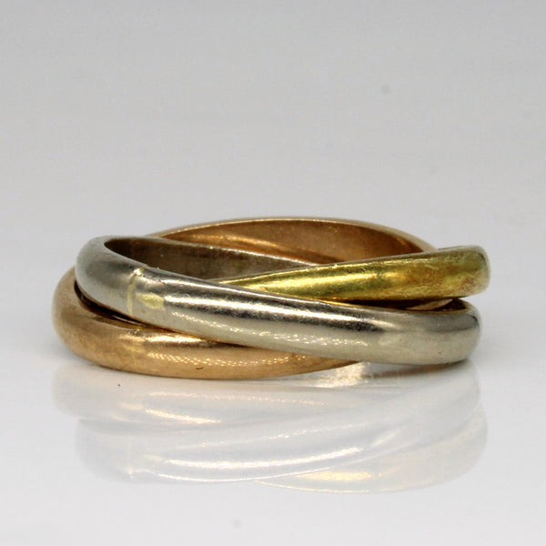 18k Tri Tone Gold Interlocked Rings | SZ 6.5 |