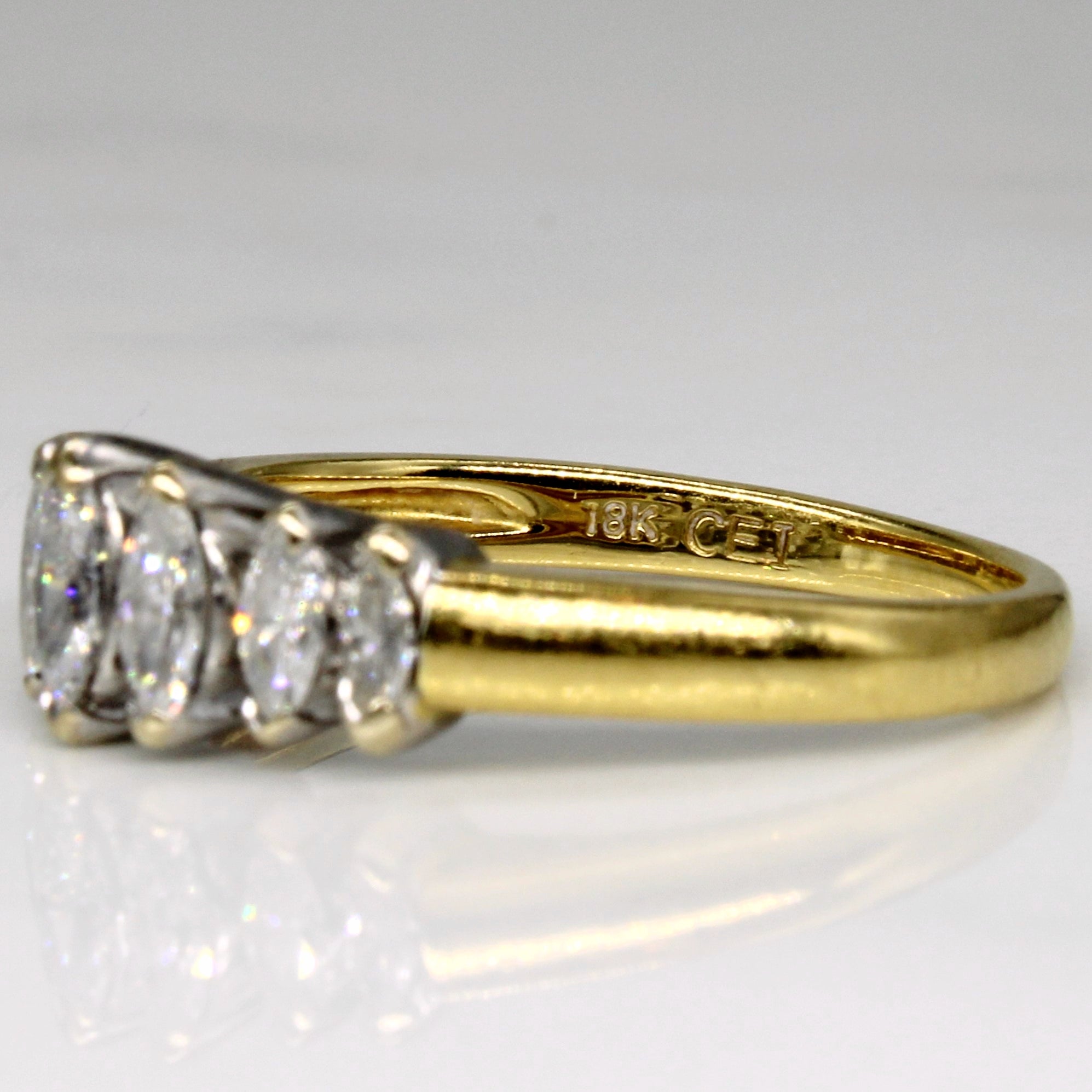 Bague en diamant taille marquise | 1,02 ct | Taille 6,5 | 