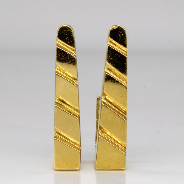 18k Yellow Gold Geometric Earrings