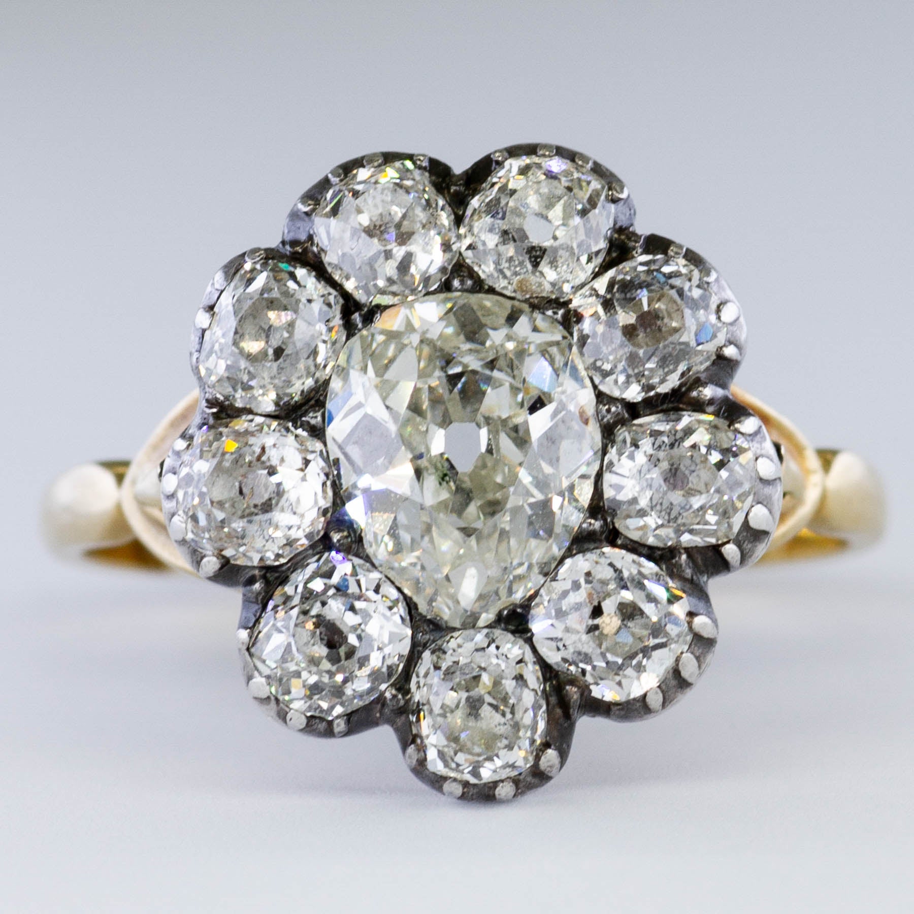 Victorian Pear Cut Diamond Ring | 3.11ctw | SZ 7.5 |