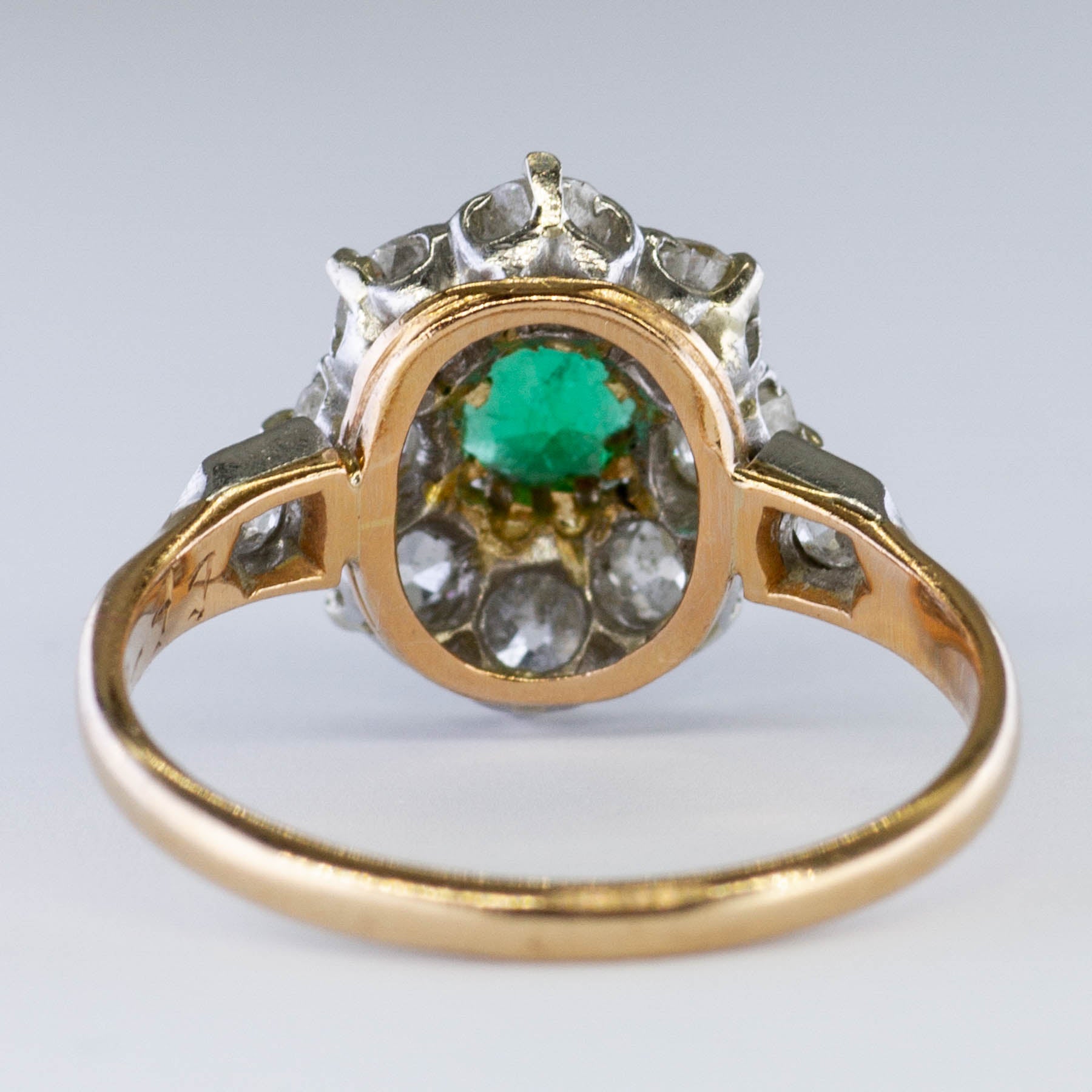 Victorian Diamond & Emerald Ring | 1.04ctw, 0.40ct | SZ 6.25 |