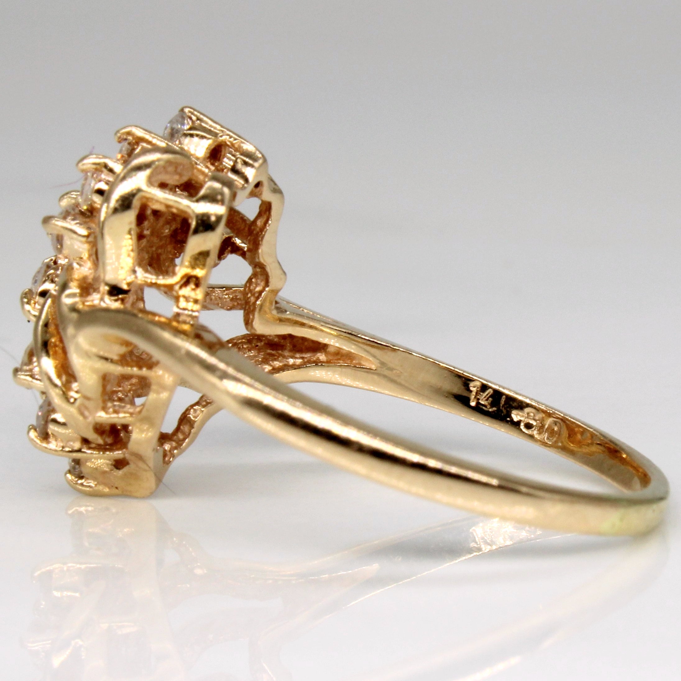 Diamond Cocktail Ring | 0.33ctw | SZ 7.25 |
