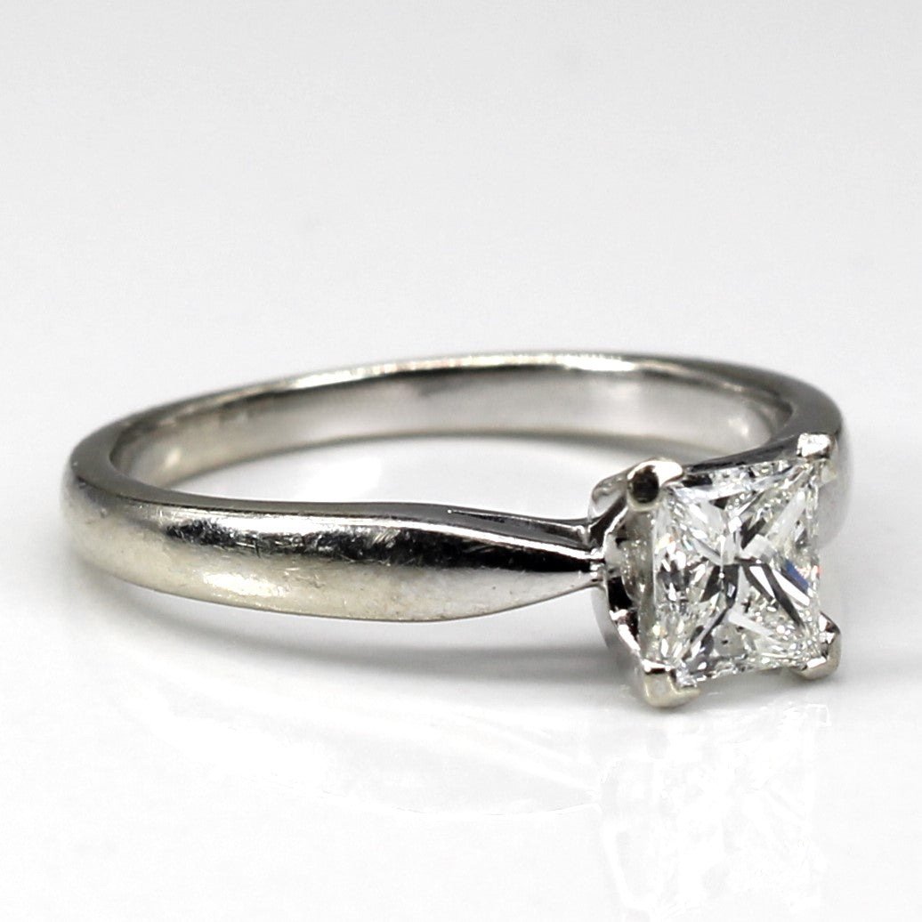 Solitaire Princess Diamond Ring | 0.52ct I1 J | SZ 5 |