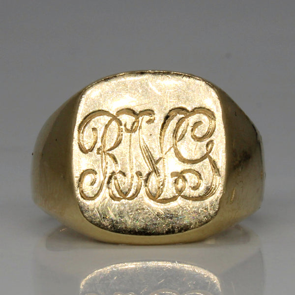 14k Yellow Gold 'R.N.G.' Initials Ring | SZ 7 |