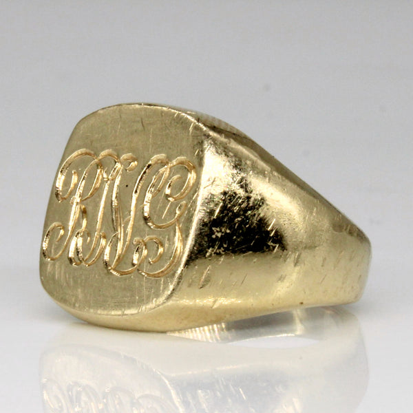 14k Yellow Gold 'R.N.G.' Initials Ring | SZ 7 |