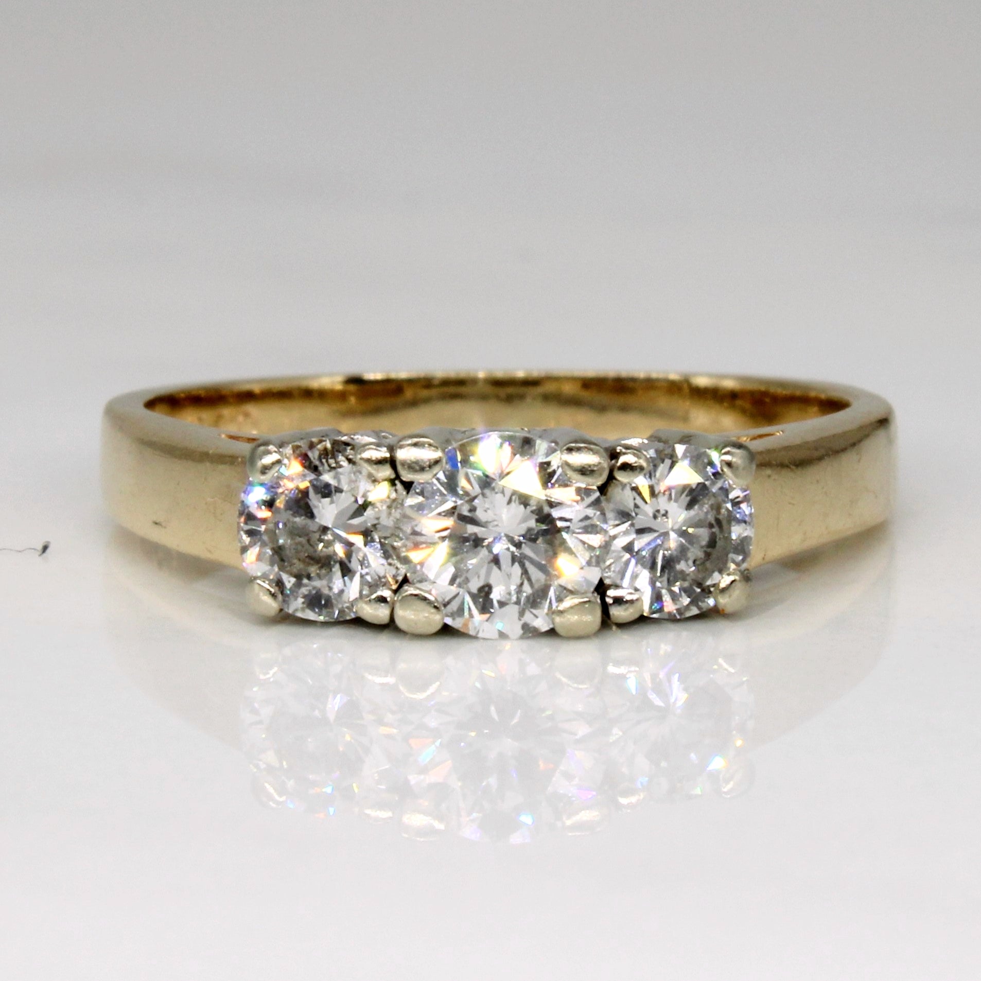 Three Stone Diamond Ring | 0.93ctw | SZ 7.25 |