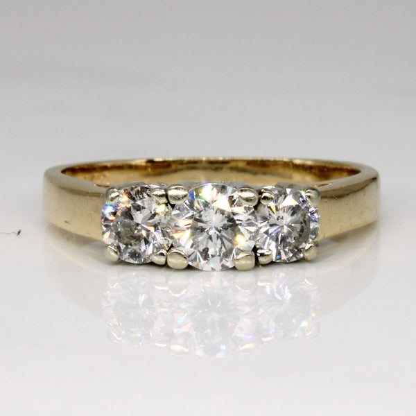 Three Stone Diamond Ring | 0.93ctw | SZ 7.25 |