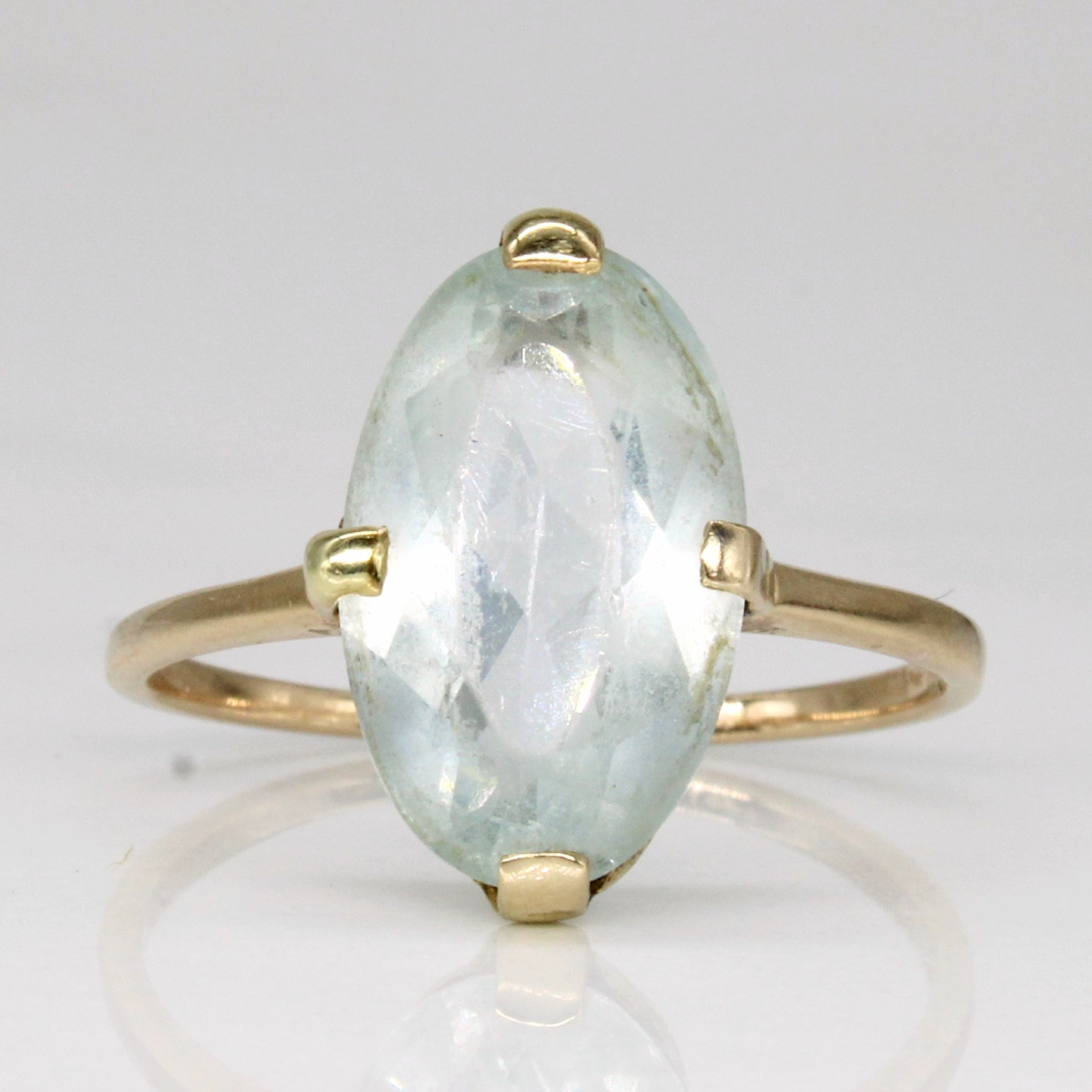 Aquamarine Cocktail Ring | 3.80ct | SZ 7.5 |