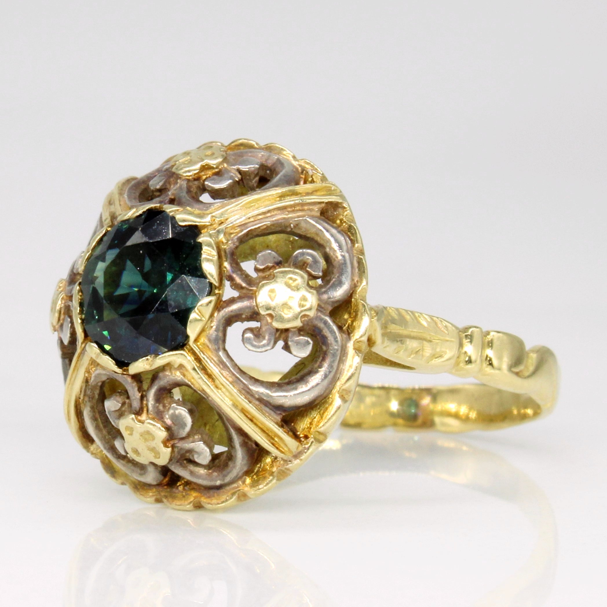 Vintage Sapphire Cocktail Ring | 1.40ctw | SZ 6.5 |