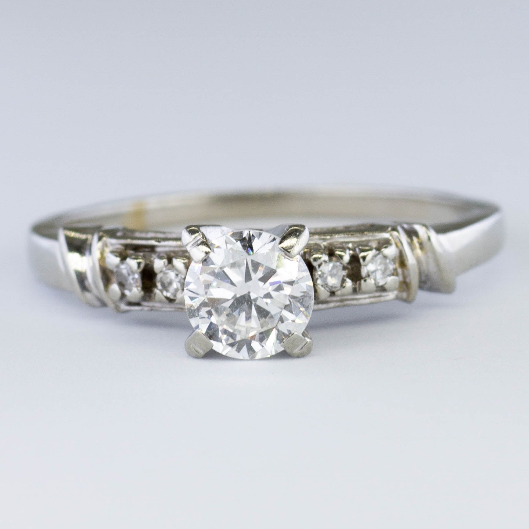 Bague de fiançailles en diamant des années 1950 | 0,60 ct | Taille 7,5 | 