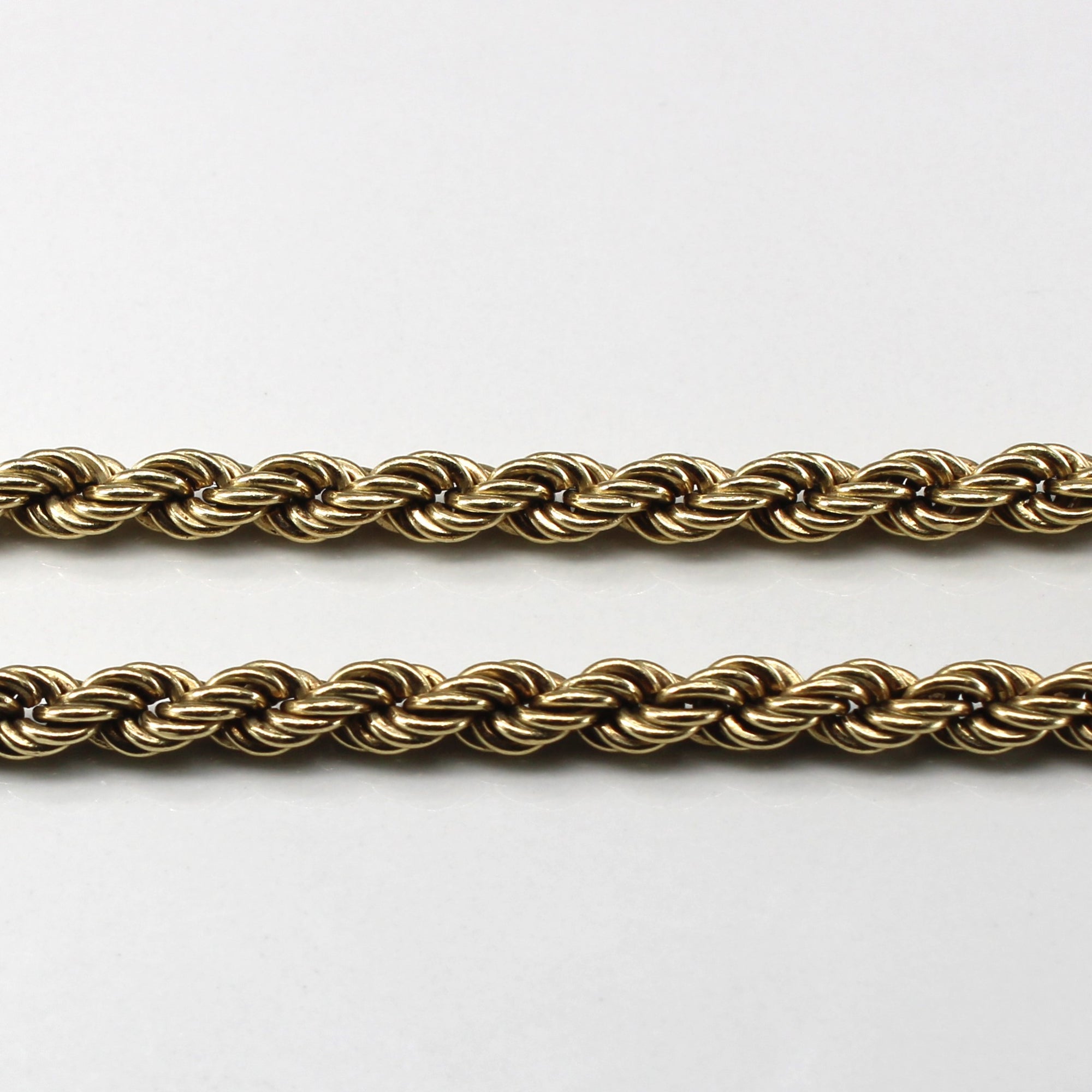 10k Yellow Gold Rope Chain Bracelet | 7.5