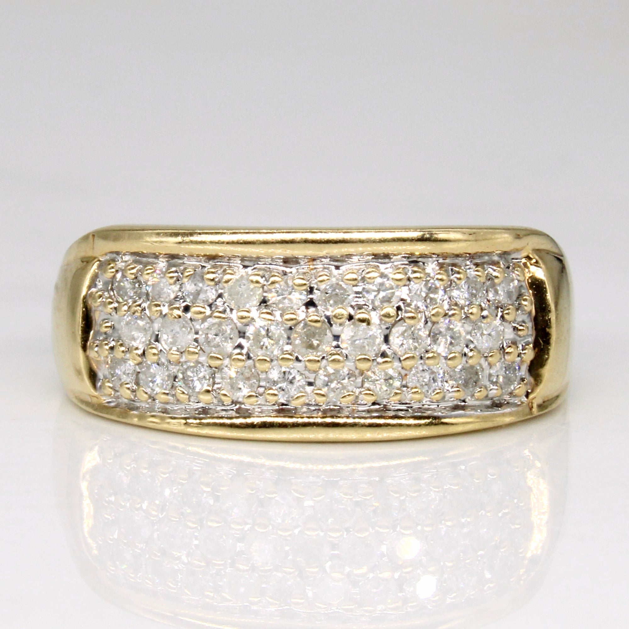 Pave Set Diamond Ring | 0.58ctw | SZ 7.75 |