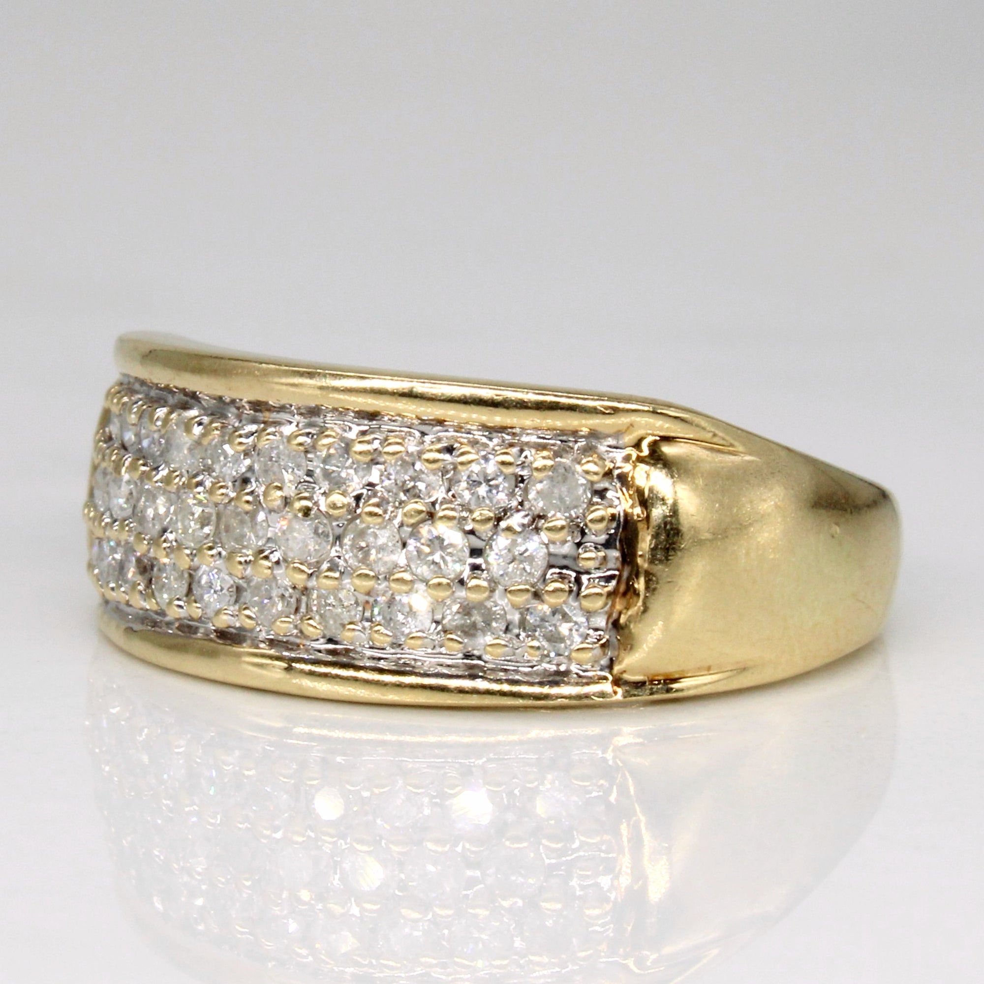 Pave Set Diamond Ring | 0.58ctw | SZ 7.75 |