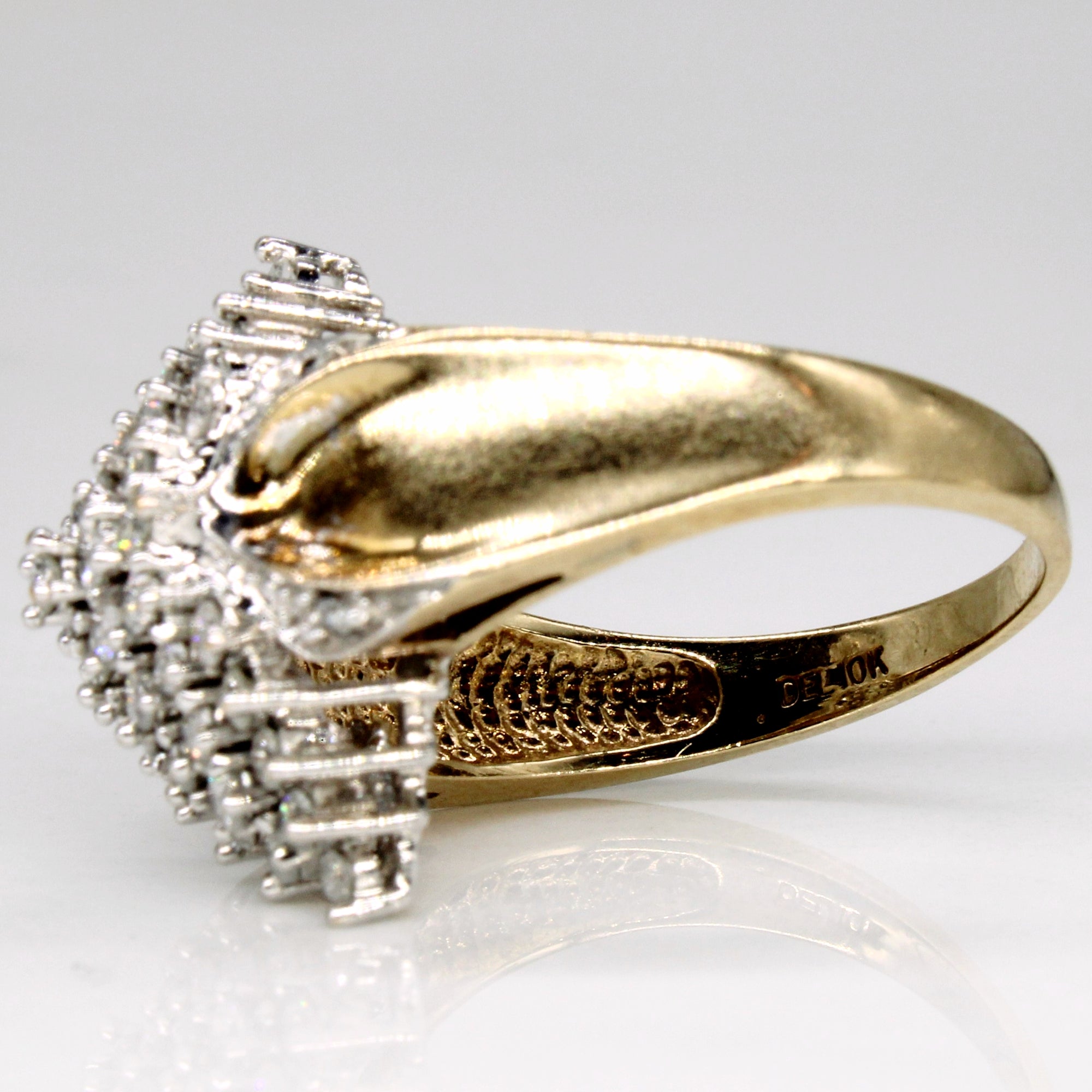 Diamond Cluster Cocktail Ring | 0.86ctw | SZ 6.75 |