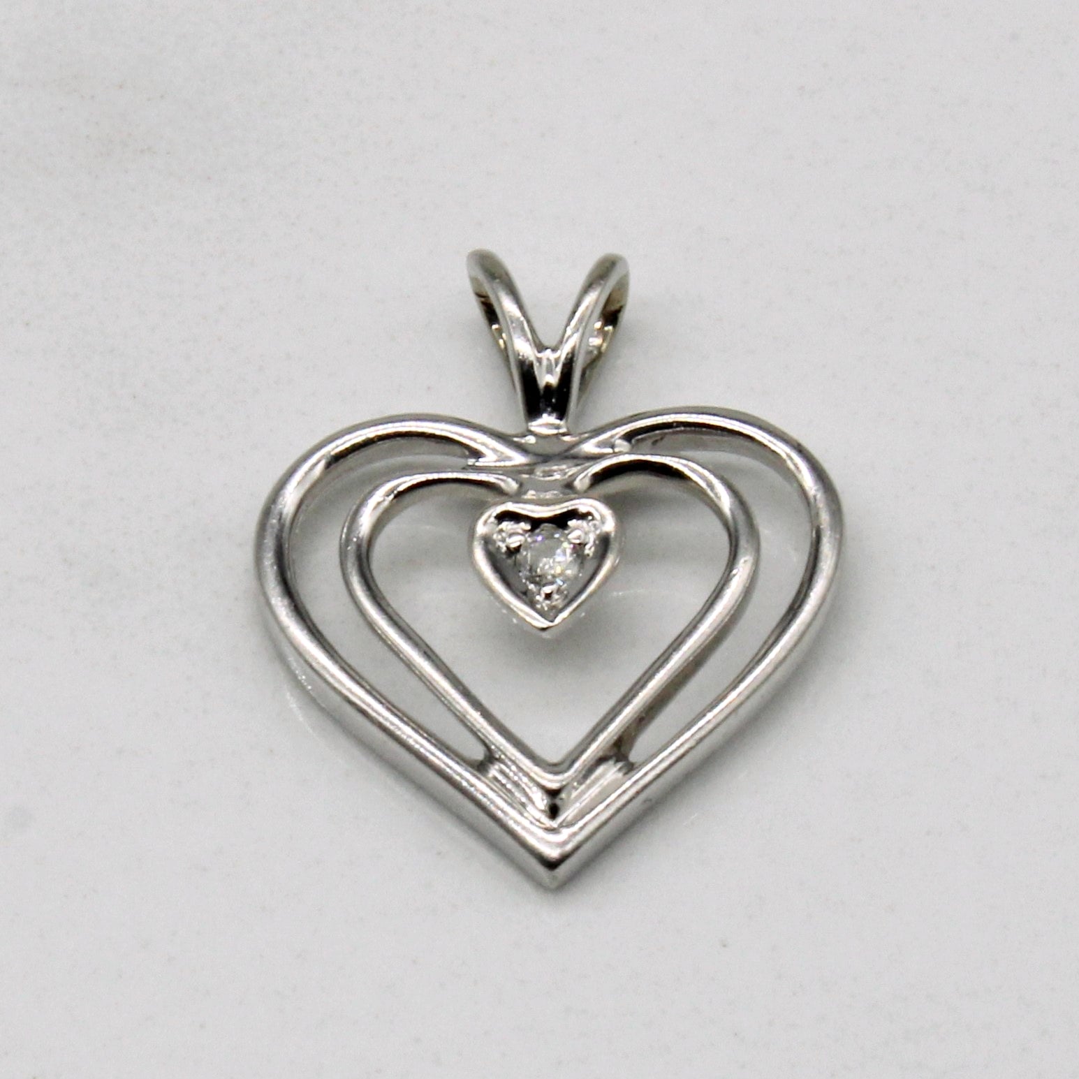 Diamond Heart Pendant | 0.02ct |