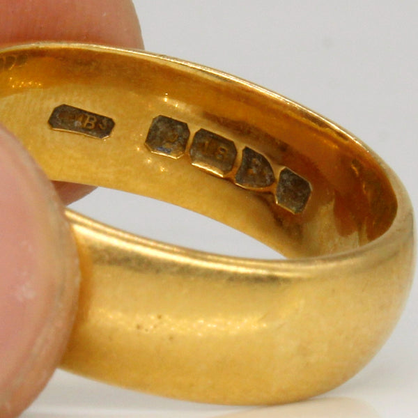 1923 18k Yellow Gold Wide Band | SZ 10.5 |