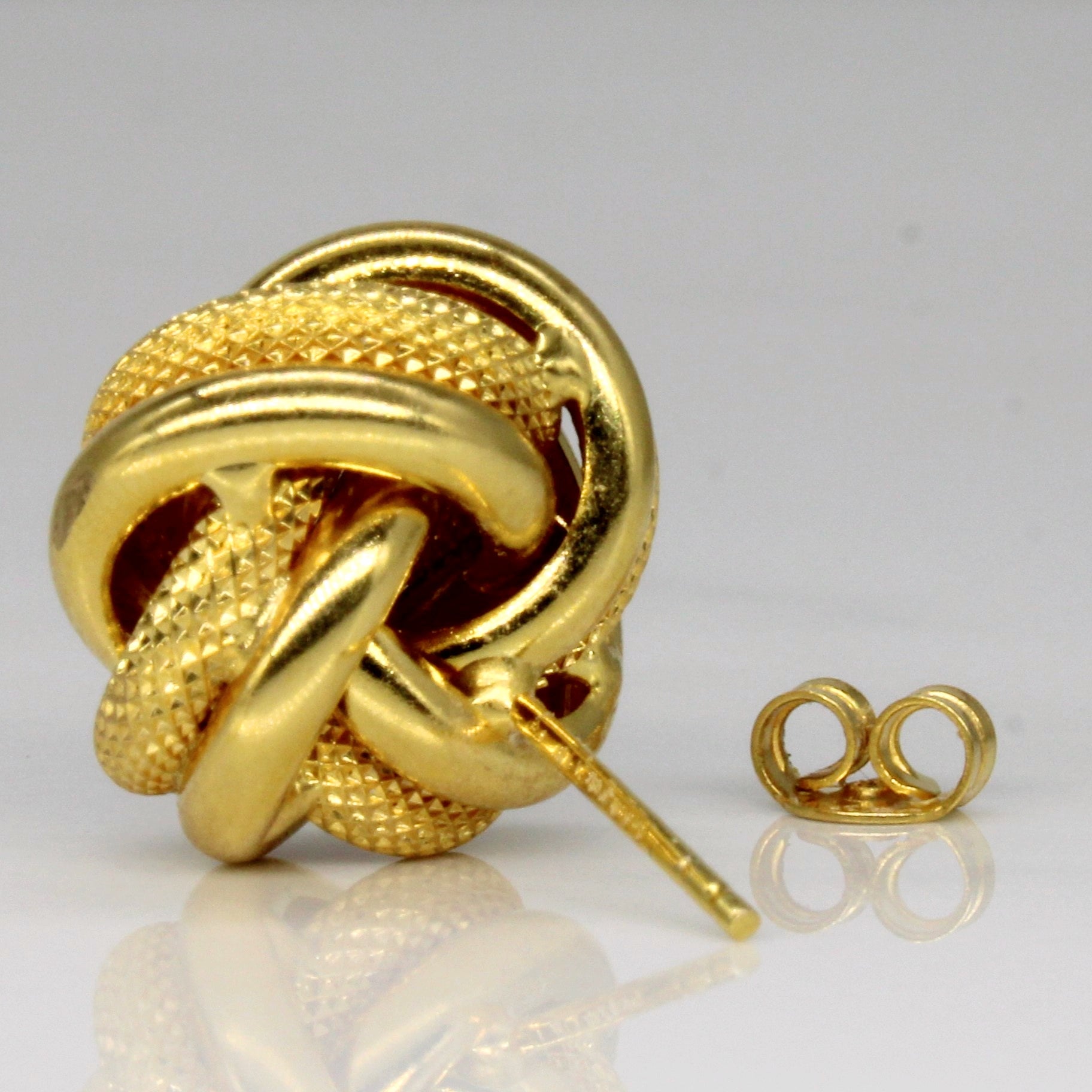 18k Yellow Gold Knot Earrings – 100 Ways