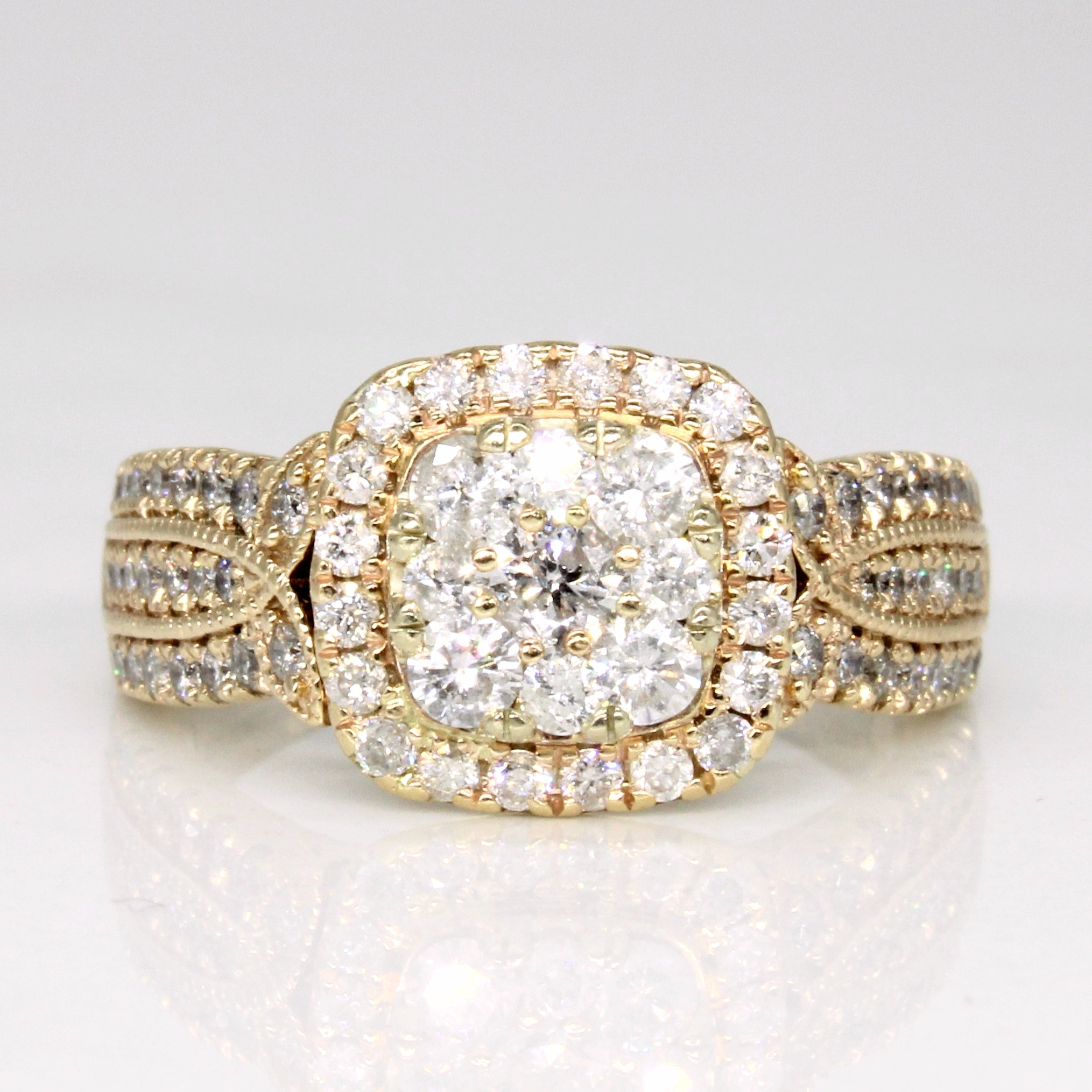 Bague sertie de diamants | 1,00 ct | Taille 6 | 