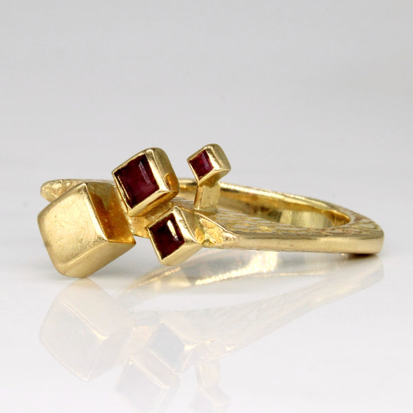 'Cavelti' Abstract Ruby Ring | 0.37ctw | SZ 7.5 |