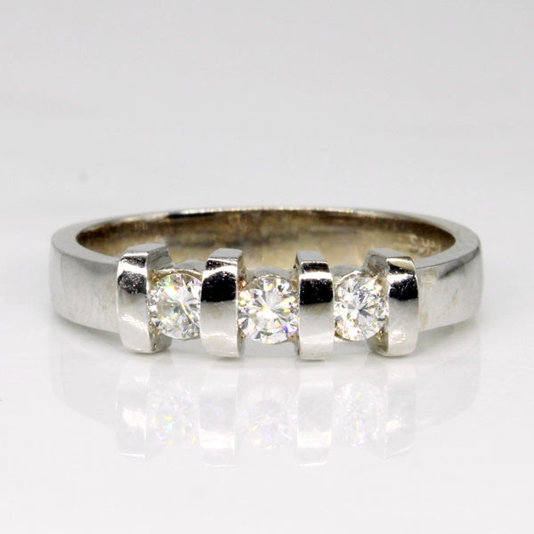 Three Stone Diamond Ring | 0.26ctw | SZ 6.5 |