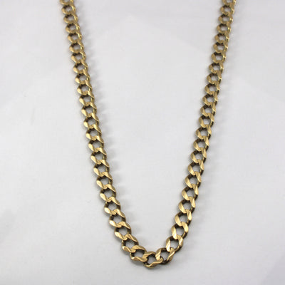 10k Yellow Gold Curb Link Chain | 26