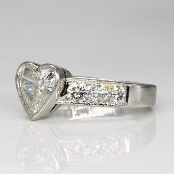 Diamond Heart Engagement Ring | 1.83ctw | SZ 5.75 |