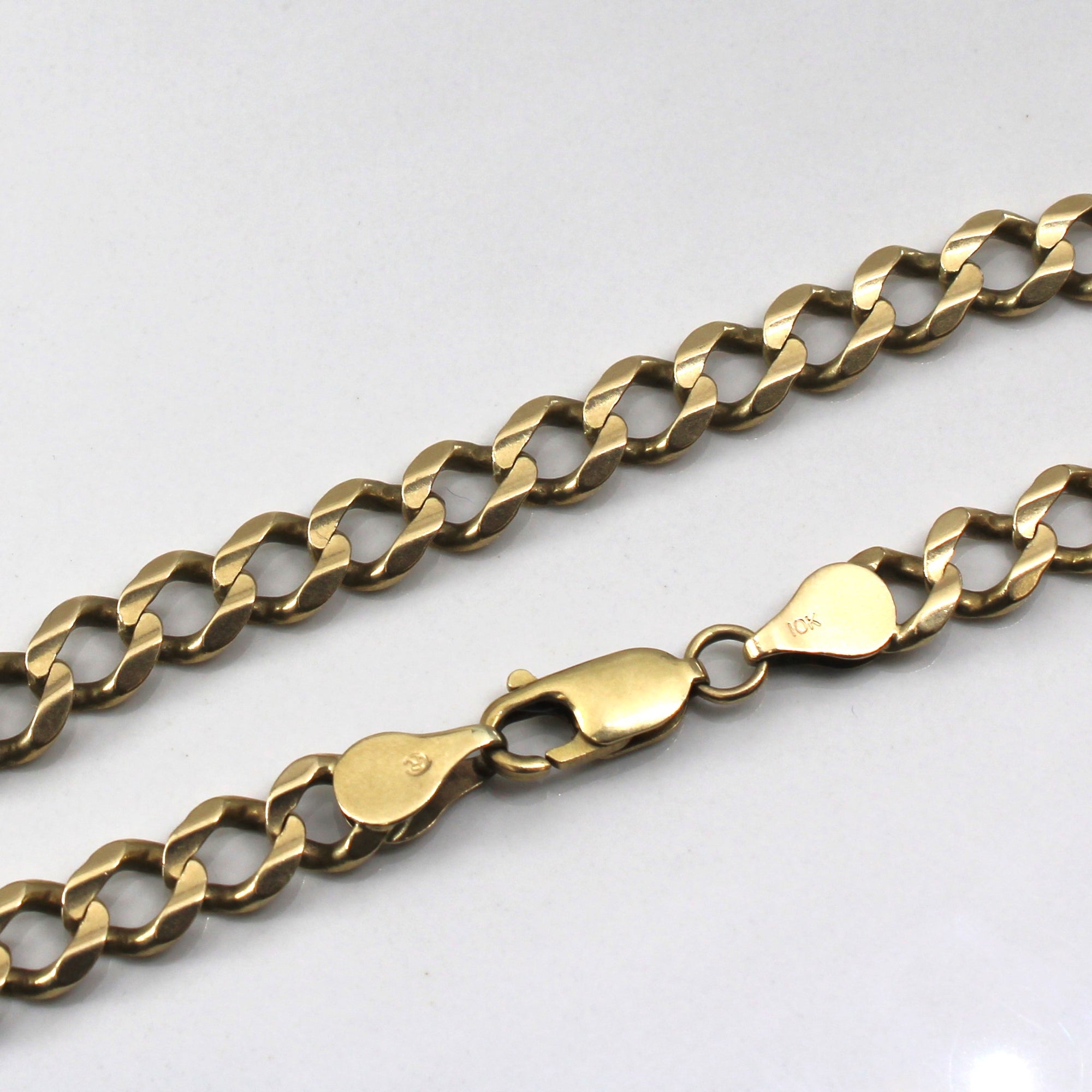 10k Yellow Gold Curb Link Chain | 26