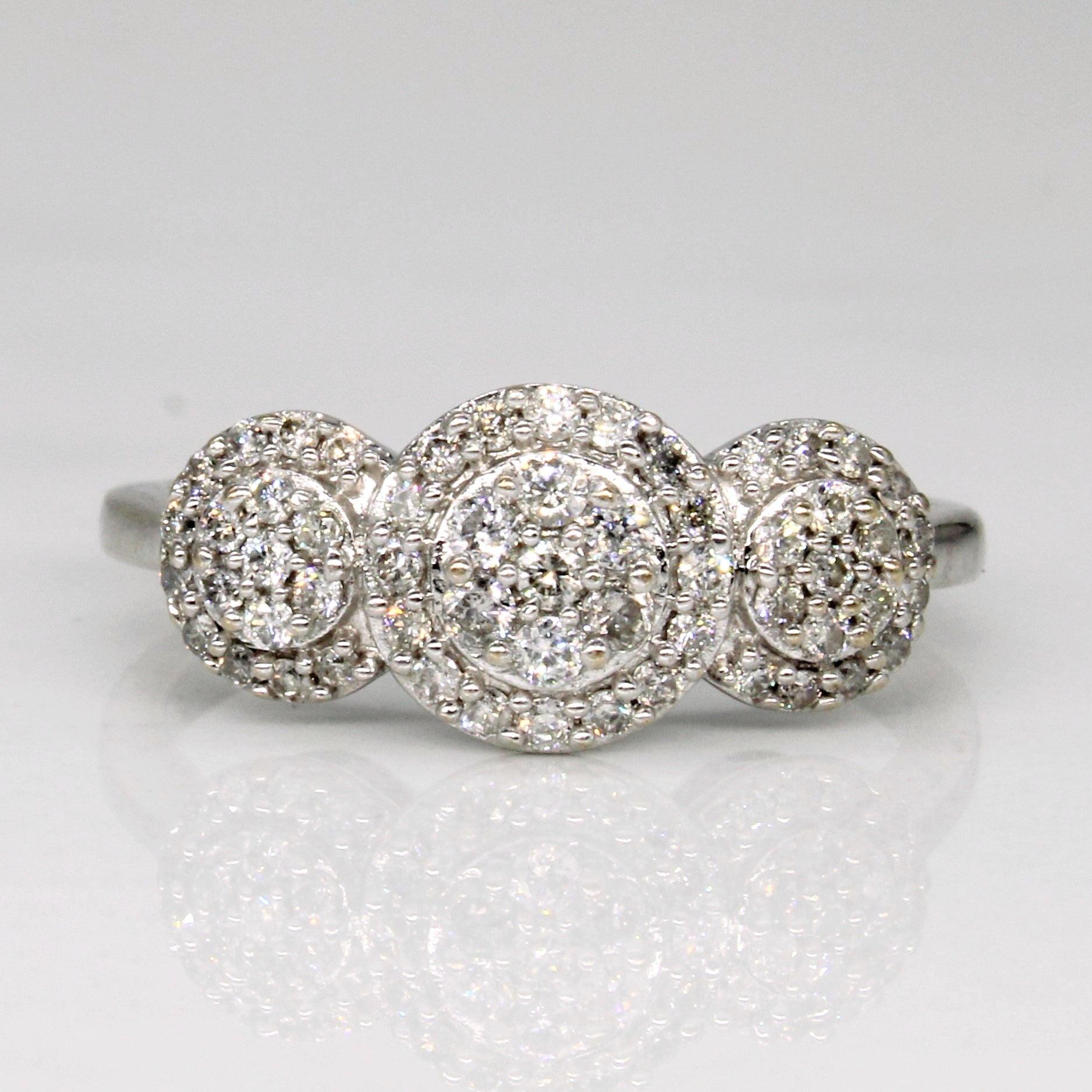 Bague sertie de diamants | 0,34 ct | Taille 4,75 | 
